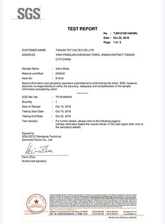 VALTECCN VALVE: SGS01 Certified