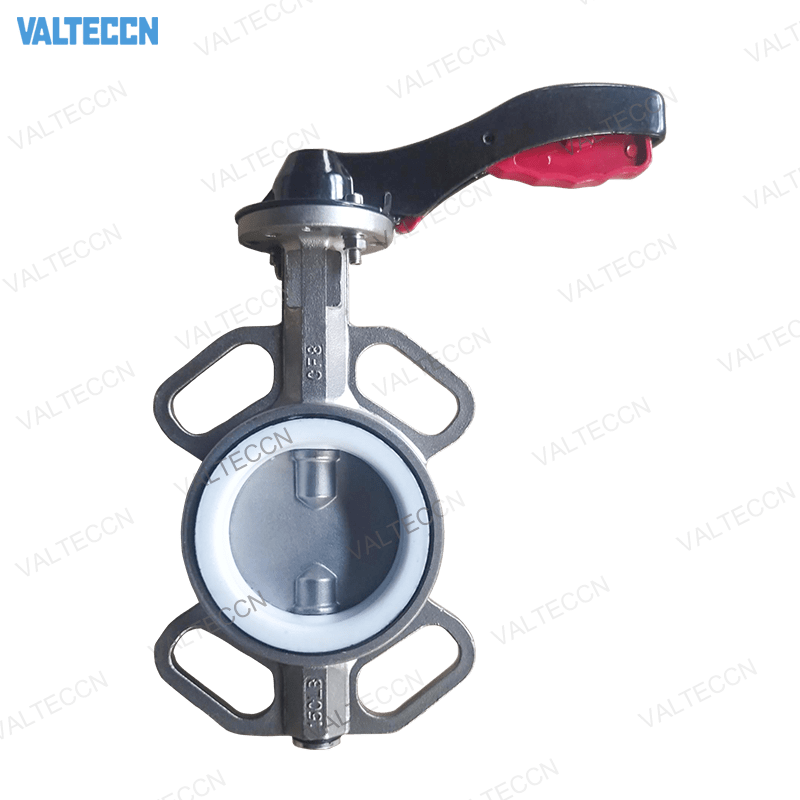 Double Half Shaft SS Wafer Butterfly Valve